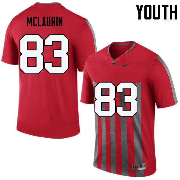 Ohio State Buckeyes #83 Terry McLaurin Youth Player Jersey Throwback